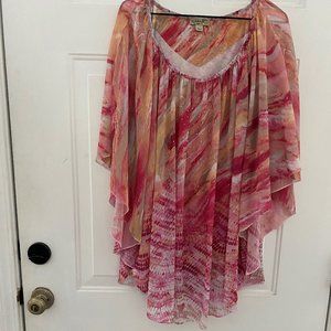 One World - Women's Top, Size XL, Multi Colors